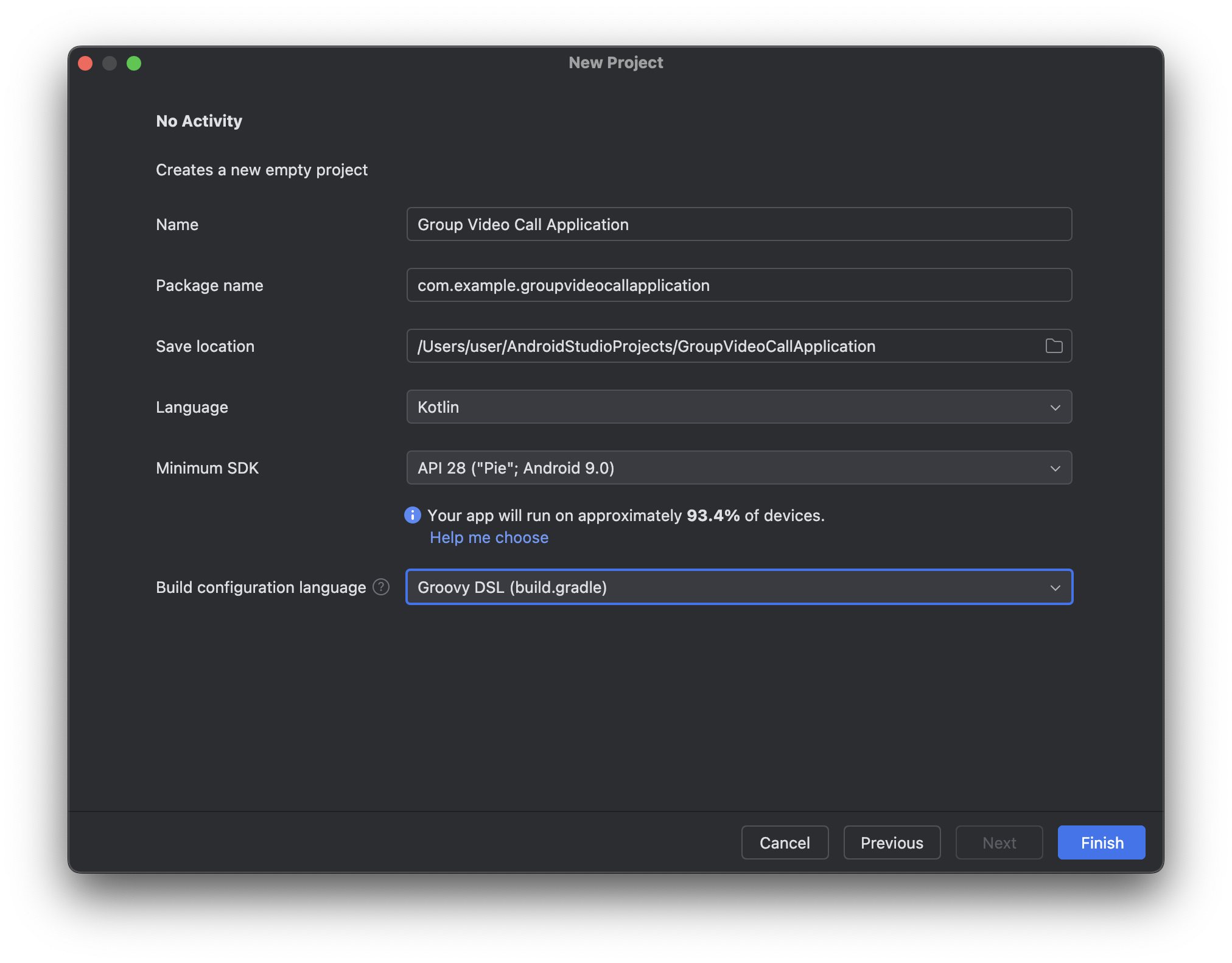 Create an Android project